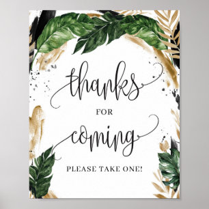 Poster obrigados tropicais de Verão de boho