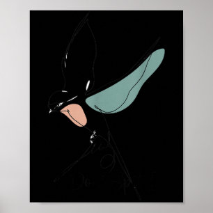 Poster Observação de pássaros engraçada eu não cuspo eu