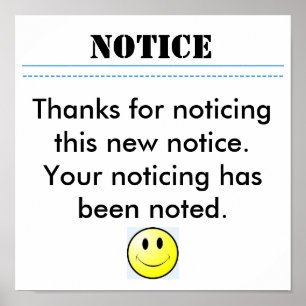 Pôster OBSERVAÇÃO, obrigados para observar este nenhum