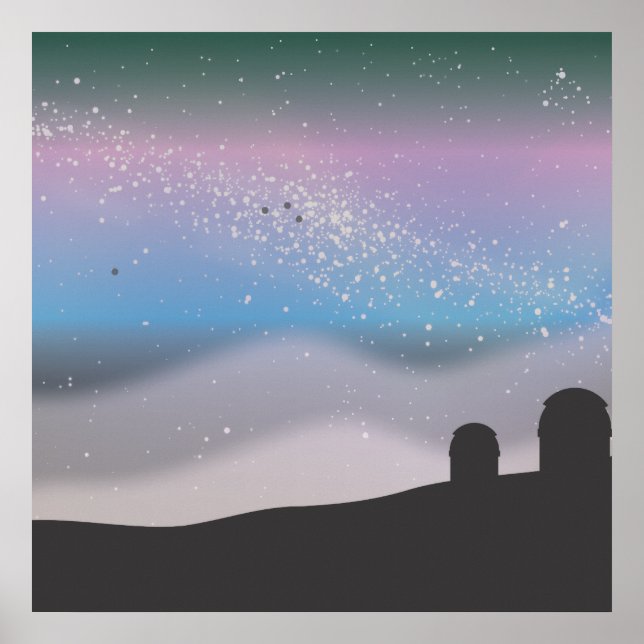 Poster Observando as Estrelas (Frente)