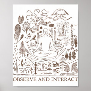 Poster Observar e Interagir - Natureza e Mentidão