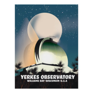 Pôster Observatório Yerkes Williams Bay, Wisconsin, EUA,