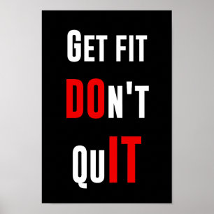 Pôster Obtenha o ajustado não param ELE citam a sabedori