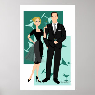 Poster Obtenha seus Martinis prontos!