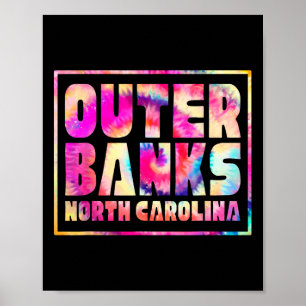Poster Obx Surfing Outer Banks North Carolina Beach Vacat