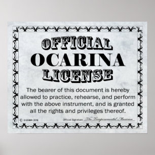 Poster Ocarina License