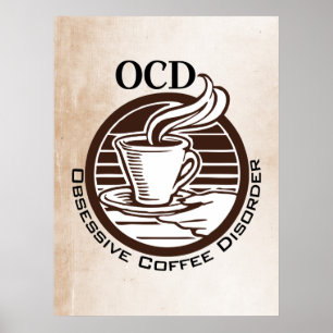 Poster OCD: Desordem obsessiva do café