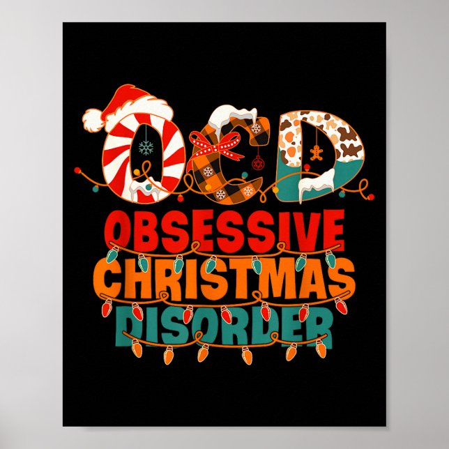 Poster Ocd Obsessive Christmas Disorder Funny Christmas  (Frente)