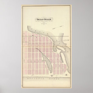 Pôster Ocean Beach, Nova Jersey