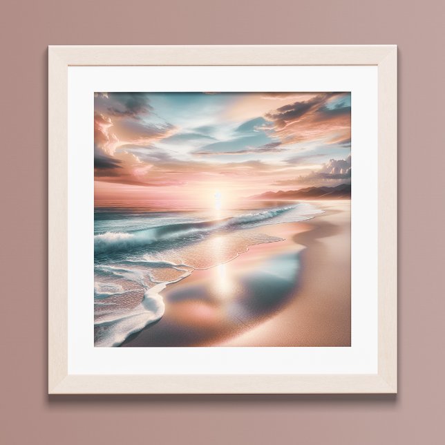 Poster Ocean Beach Scense Coastal Sunset Wall Art (Criador carregado)