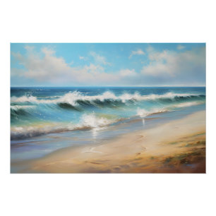 Pôster Ocean Beach Wave - Arte Tidal