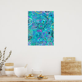 Poster Ocean Bubbles: Maximalist Art