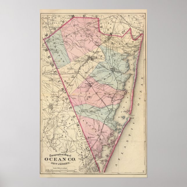 Pôster Ocean County, NJ (Frente)