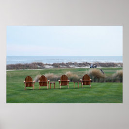 Poster Ocean Course Chairs, Kiawah Island, Carolina do Su