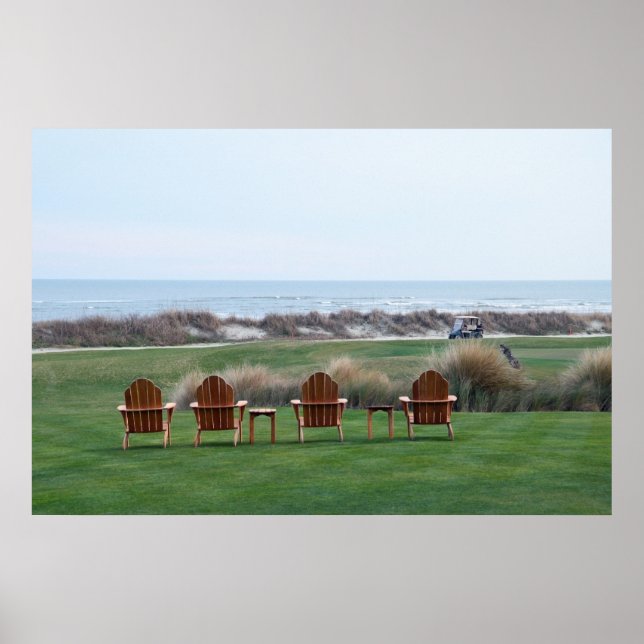 Poster Ocean Course Chairs, Kiawah Island, Carolina do Su (Frente)