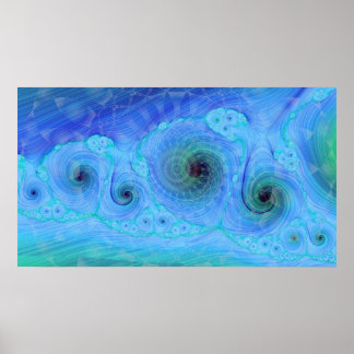 Pôster Ocean Dream Geo Fractal