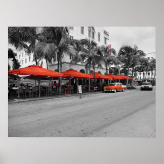 Pôster Ocean Drive South Beach Miami Oldtimers