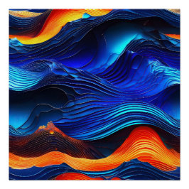 Pôster Ocean Lava "Aquaflame"