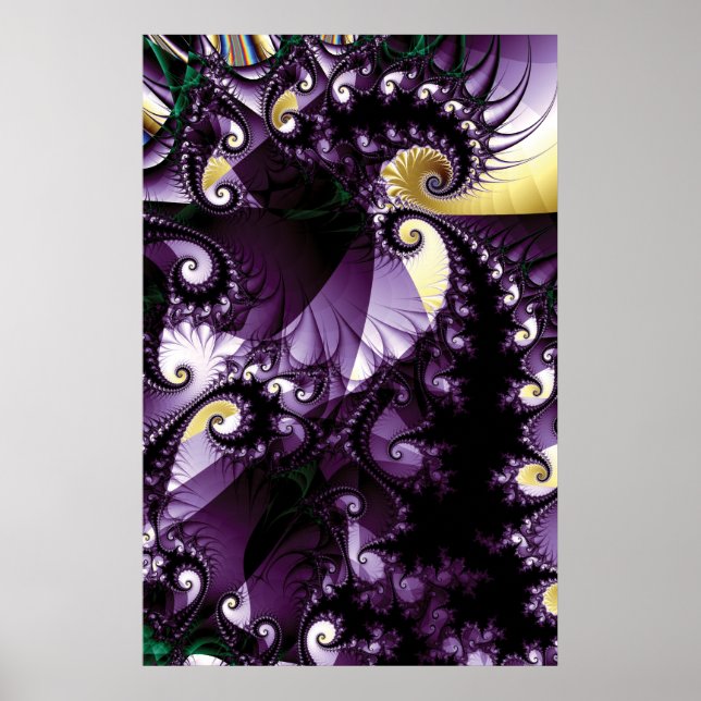 Poster Ocean Storm Fractal (Frente)