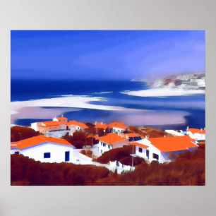 Poster Ocean Views - Obidos Lagoon, Portugal