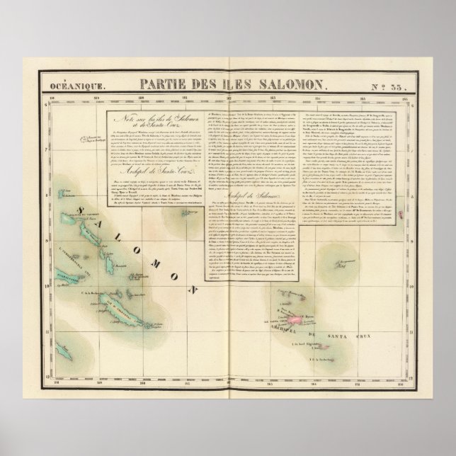 Pôster Oceânia das Ilhas Salomão n.o 33 (Frente)