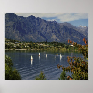 Pôster Oceânia, Nova Zelândia, Ilha do Sul, Queenstwon.