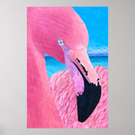 Poster Oceania o Flamingo Cabeça Grande por Just Dahl