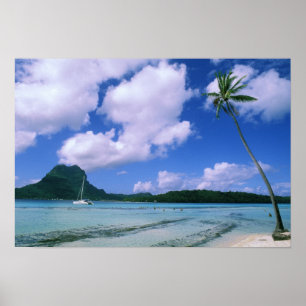 Pôster Oceânia, Polinésia Francesa, Taiti. Vista de