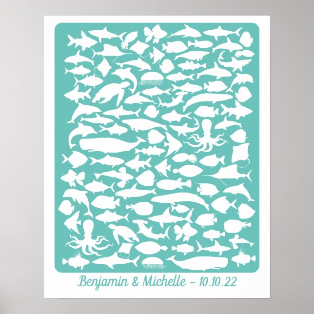 Poster Oceano - Alternativo do Livro de Convidados de 100 (Frente)