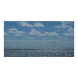 Pôster Oceano Azul do Mar de Caribe Sunny