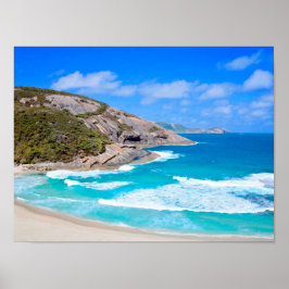 Poster Oceano Azul Profundo Ondas Suaves Fotografia de Ro