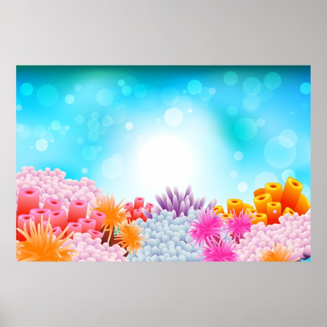 Pôster Oceano Coral (Frente)