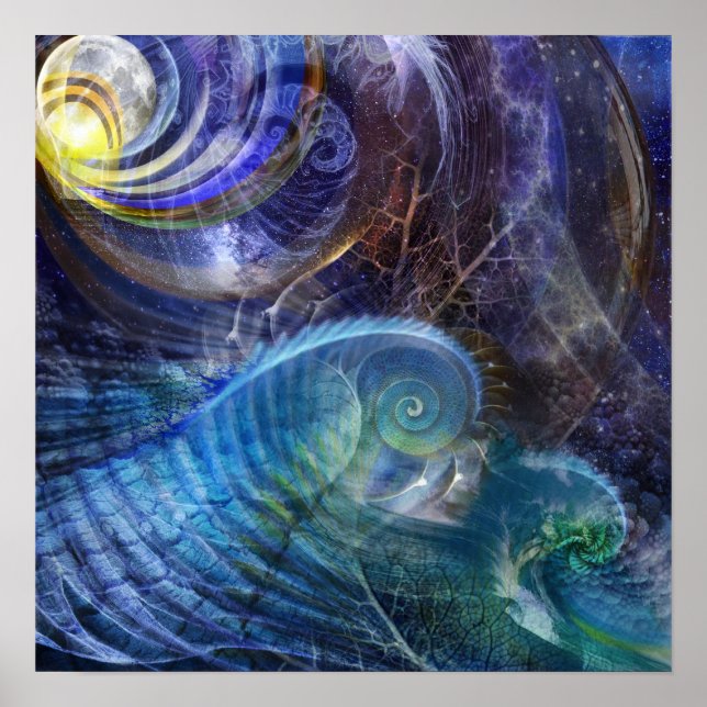 Poster Oceano Fractal (Frente)