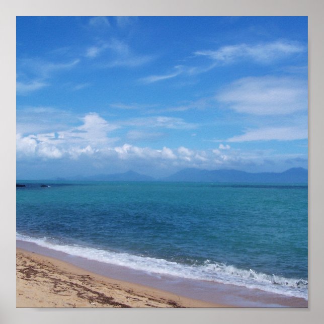 Poster oceano, natureza, água, céu, viagem, praia, (Frente)