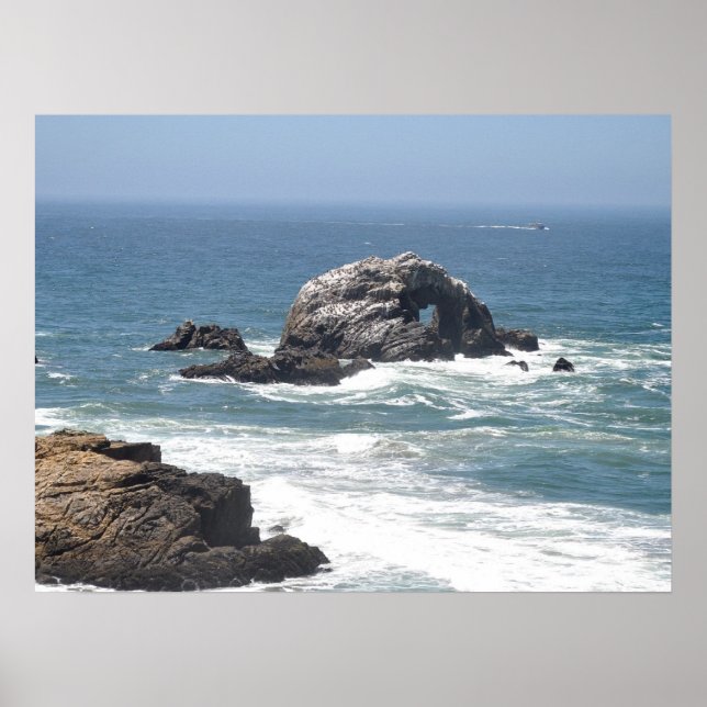 Poster Oceano Pacífico, São Francisco, CA (Frente)