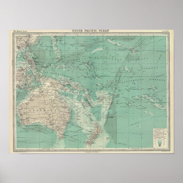 Pôster Oceano Pacífico Sul (Frente)