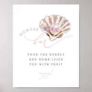 Poster Oceano Pequeno Pérola Sob O Sinal De Bar Momosa