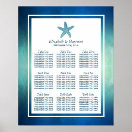Poster Oceano Starfish Seating Beach