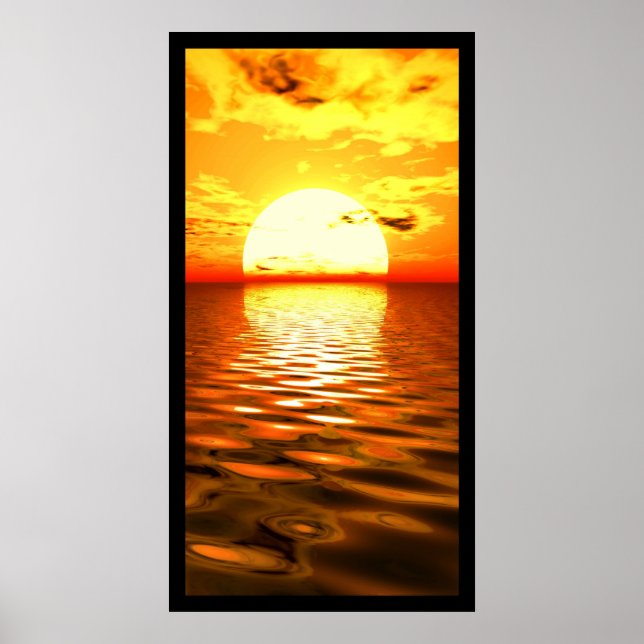 Poster Oceano Sunset (Frente)
