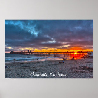 Poster Oceanside Sunset