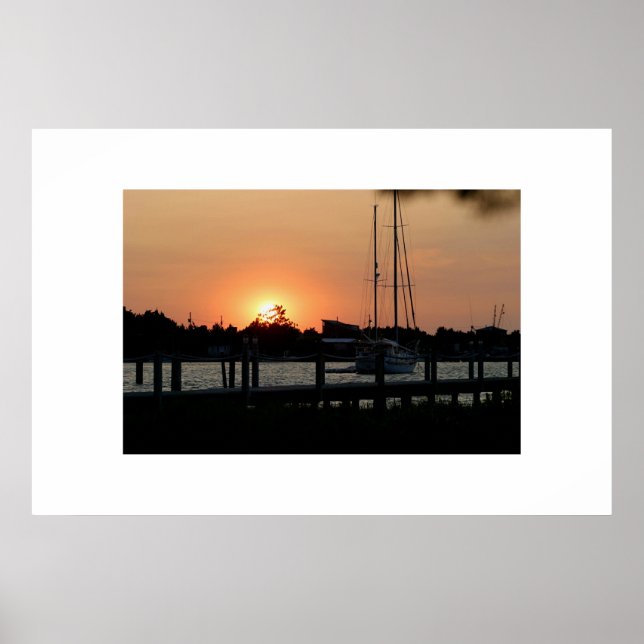 Pôster Ocracoke Harbour Sunset (Frente)