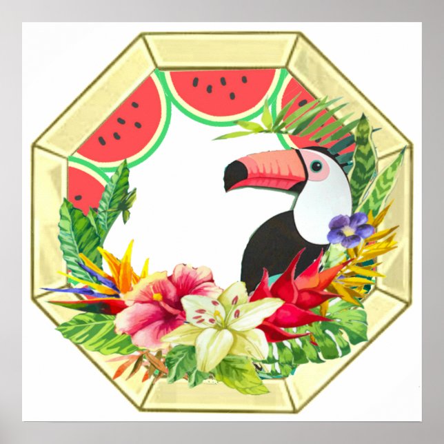Poster Octagon Toucan Wall Art do convidado (Frente)