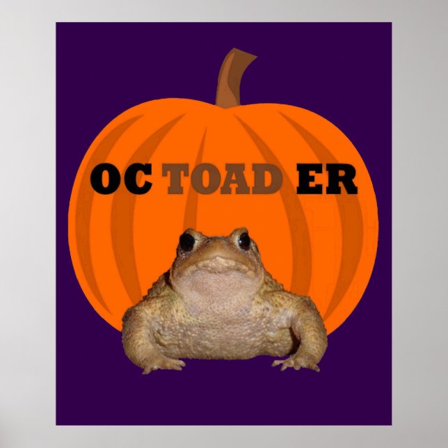 Poster Octoader Halloween Pun With Toad Holiday Fun (Frente)