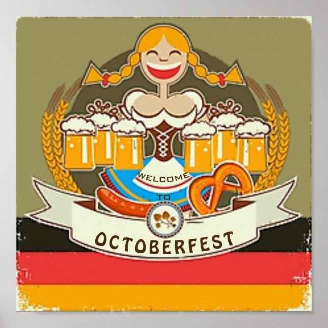 Poster Octoberfest vintage (Frente)