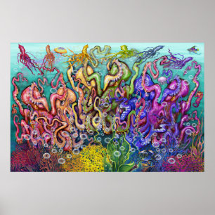 Poster Octopi Sextet