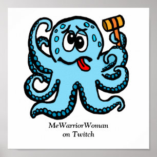 Poster Octopus Bonk, MeWarriorWoman no Twitch