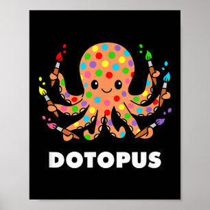 Poster Octopus dotopus dotopus Engraçado Pun Animal