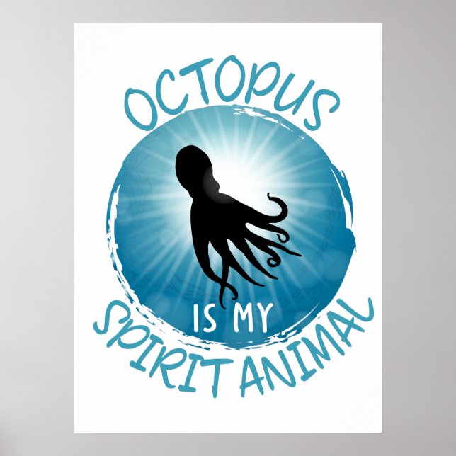 Poster Octopus É Meu Animal Espírito (Frente)