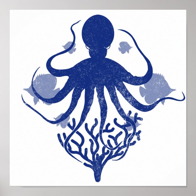 Poster Octopus (fundo leve) (Frente)