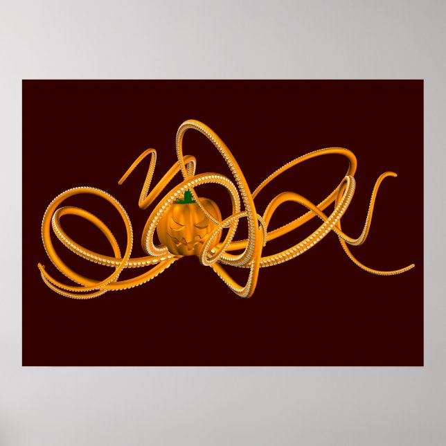 Pôster Octopus Laranja (Frente)